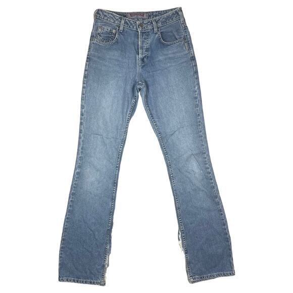 Silver Bootcut Y2K Western Jeans - Picture 1 of 7